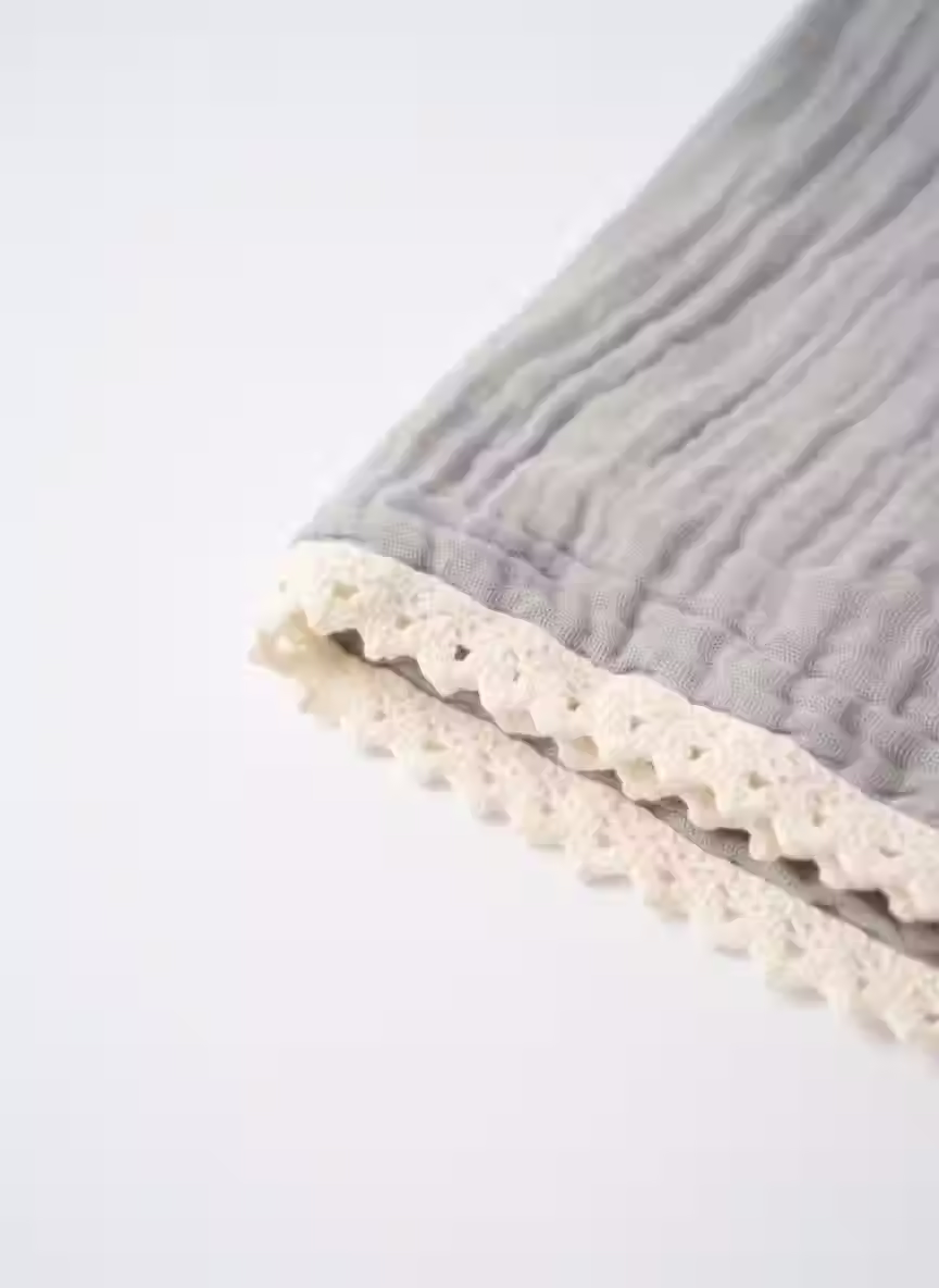 תמונה ממוזערת: שמיכת טטרה תחרה 6 שכבות | אפור נורדי