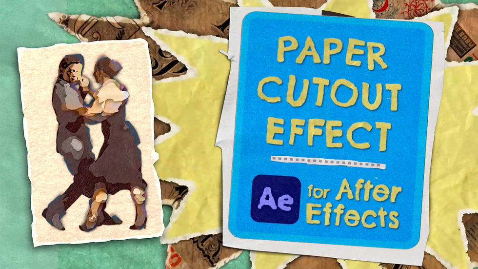 Cover art for the Paper Cutout Effect template for After Effects