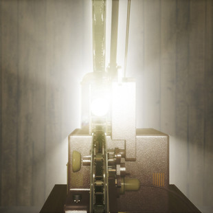 3D model of vintage film projector, made in Cinema 4D for Adobe After Effects