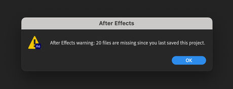 How to Fix the Missing Files Error in After Effects