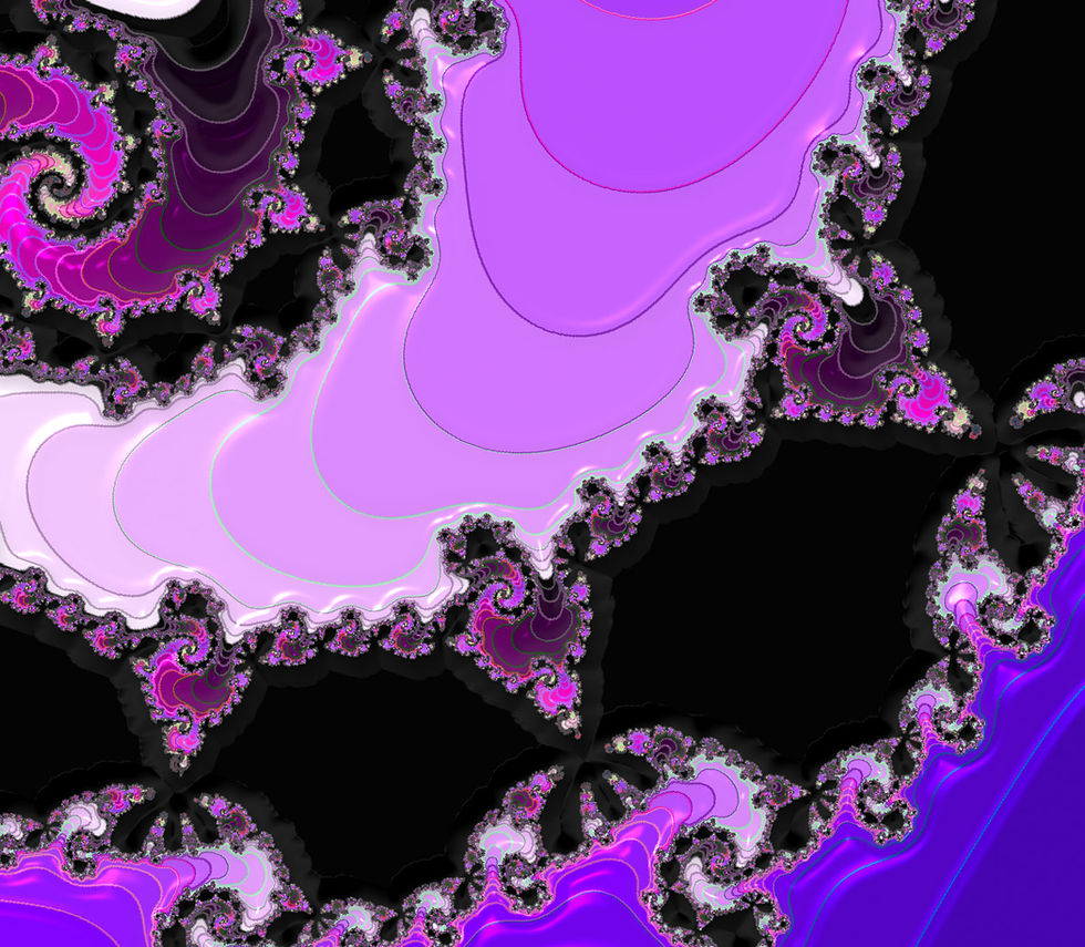 Infinite spiraling fractal designs animation