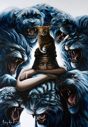 art artiste contemporain galerie mythologie tableaux exposition surréalisme peintures portrait femmes artwork acrylique réalisme mythes fables déesse  