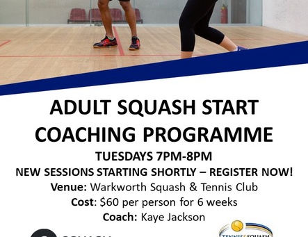 Adult Squash Starter Classes - Coming Soon!
