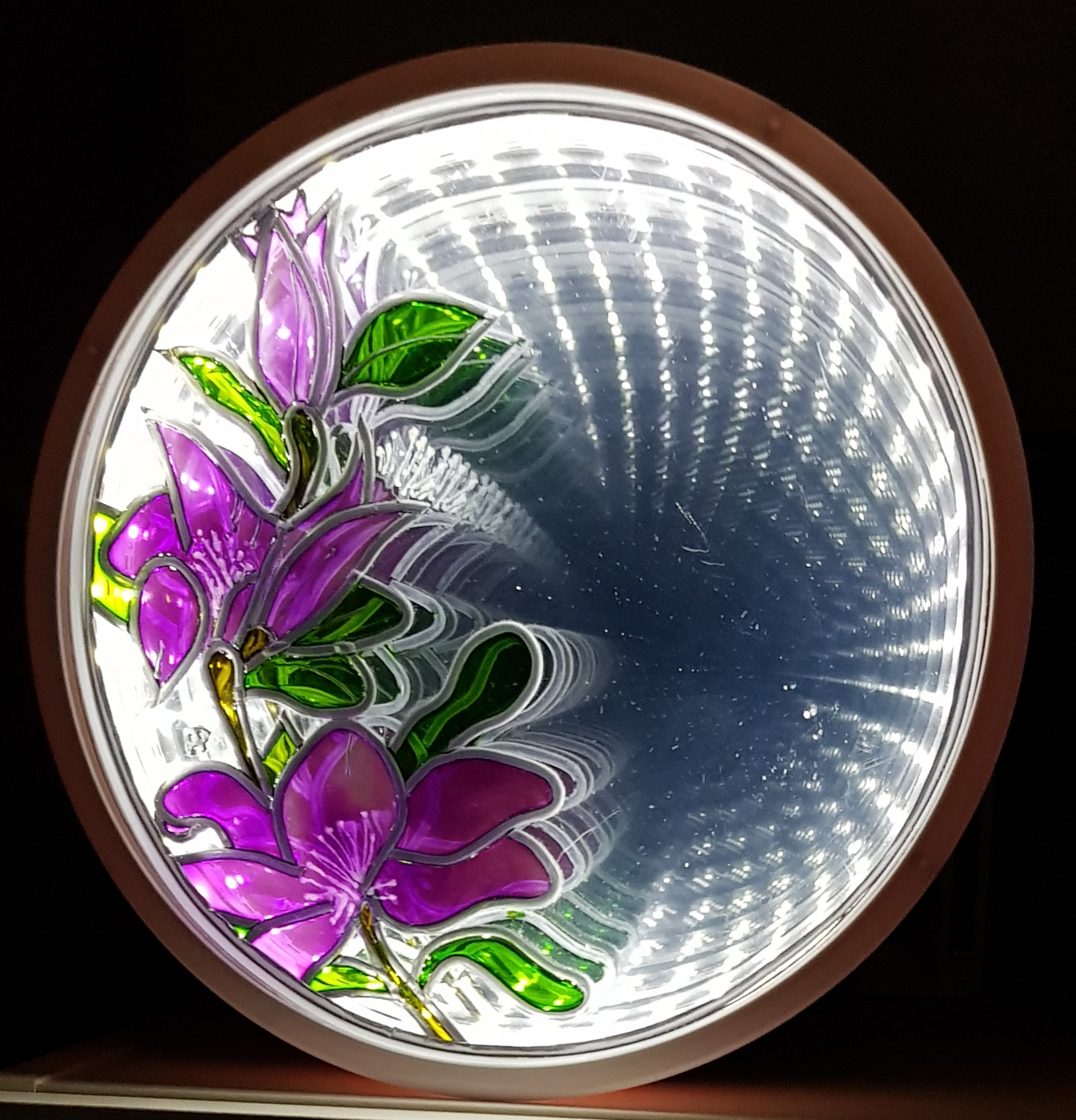 miroir fleuri infinity