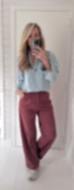 Miniature : Pantalon droit terracotta