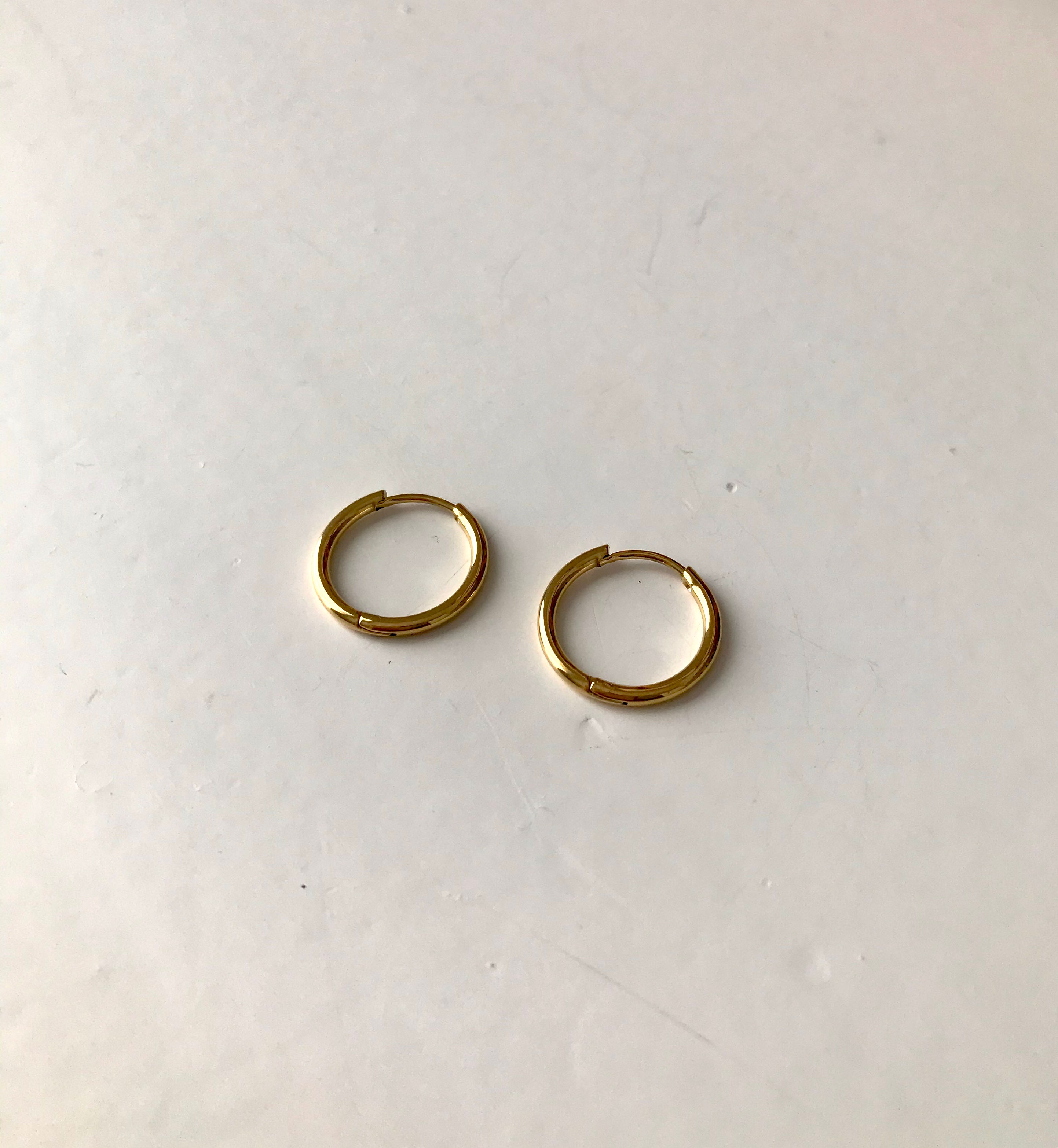 Boucles d'oreilles anneaux diamètre 1.3 cm