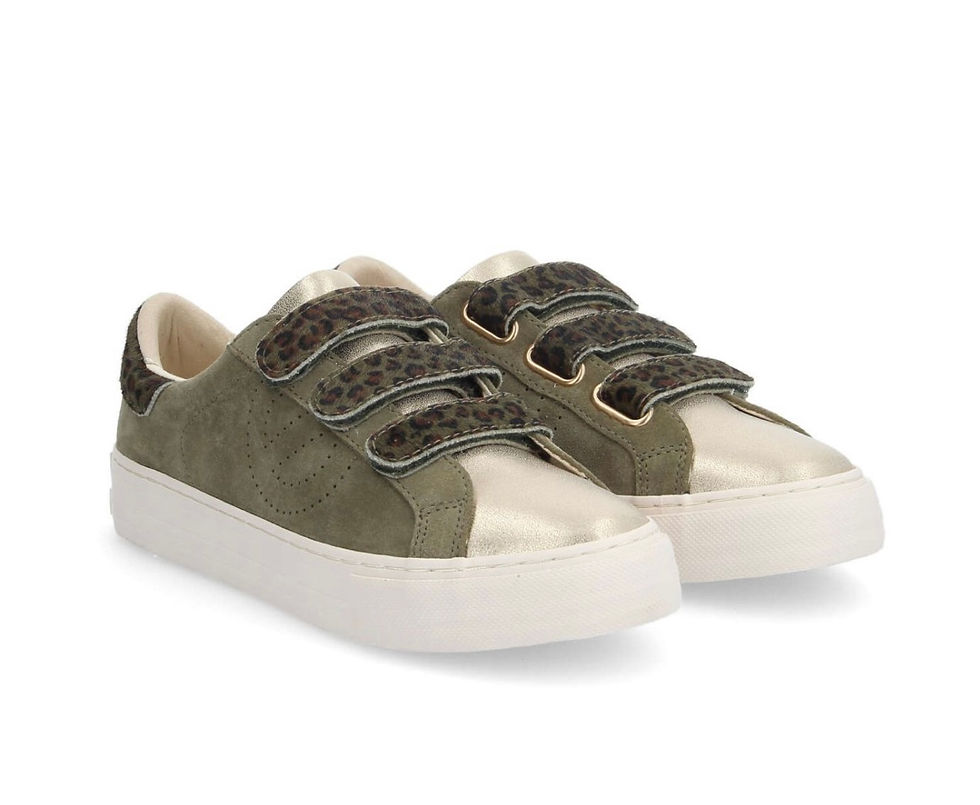 Miniature : Sneakers kaki à scratch