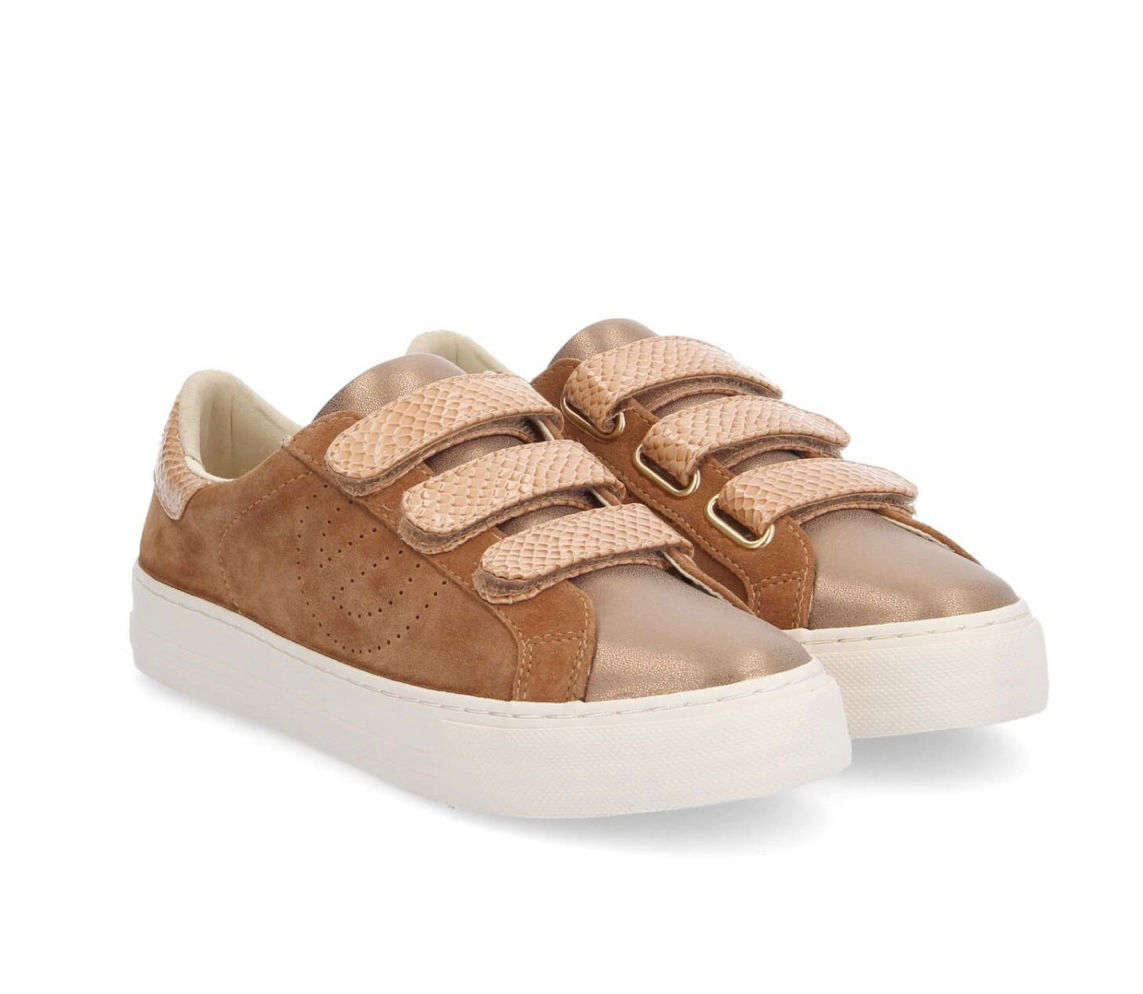 Sneakers camel à scratch