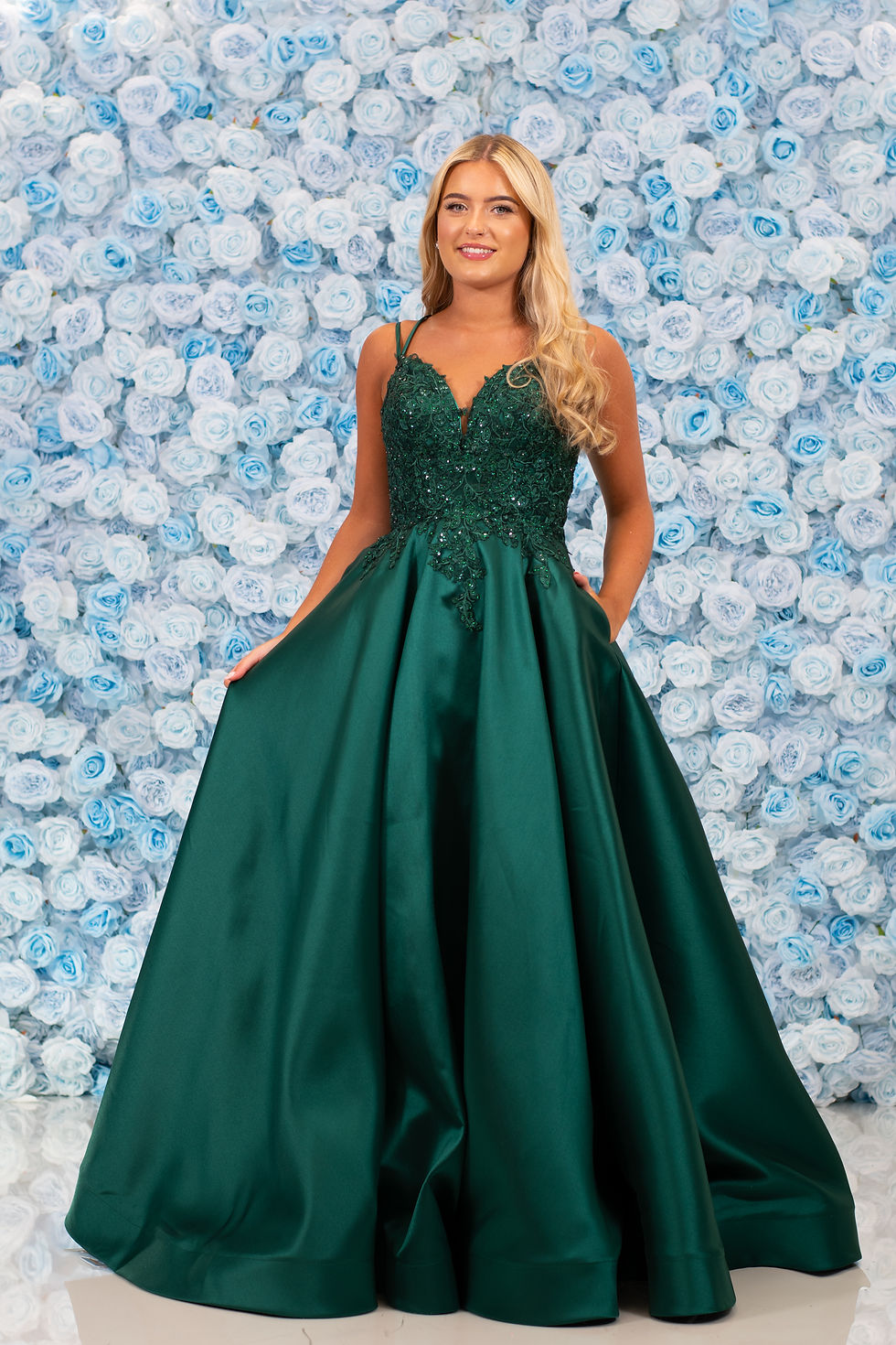 Thumbnail: Matilda Dark Green And Pale Blue