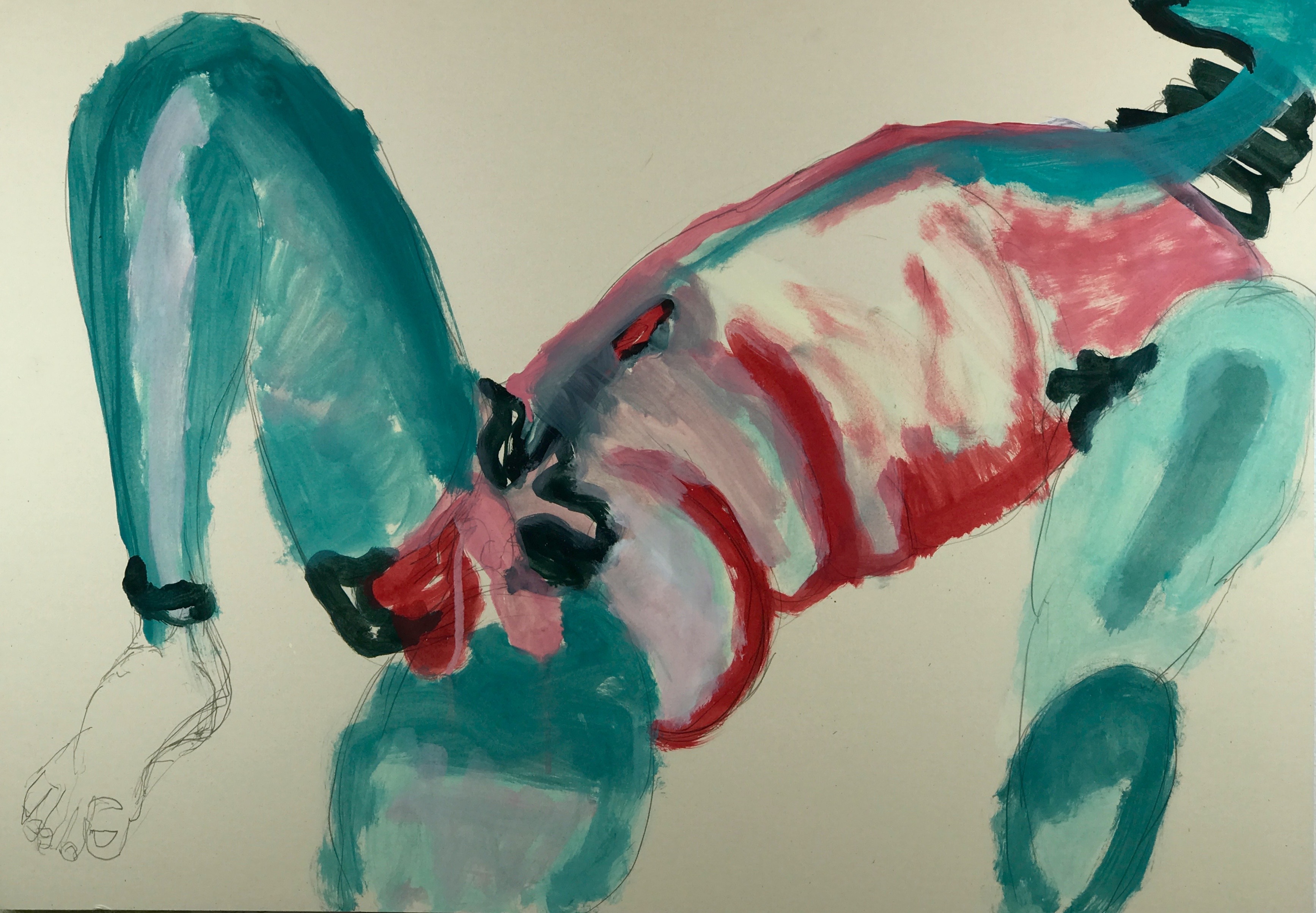 Nude study colored, 2017
