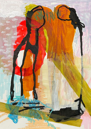 abstract drawing, abstrakte Farbzeichnung,