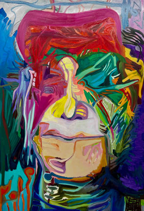 head, faces, kopf, Gesicht, portrait, Malerei in Öl, oil painting, Sabine Kuehner
