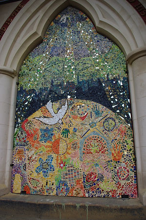 Mosaic by the community and Shaeron Caton Rose