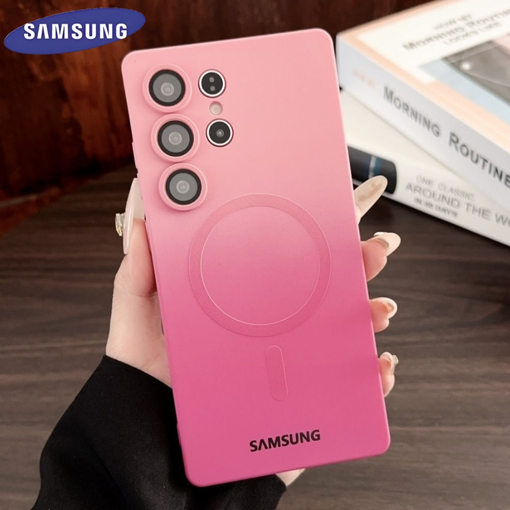 Gradient Bicolor Liquid Silicone Magnetic Wireless Charge Case Samsung S25Ultra