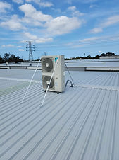 Outdoor Condenser Mounted on Warehouse Roof