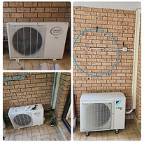 Outdoor unit splt system replaced with new split system for apartment