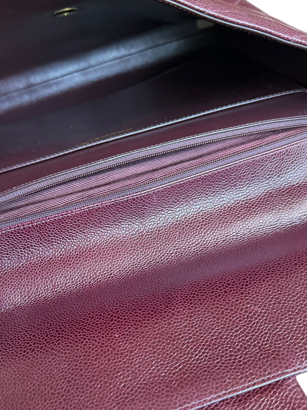 Thumbnail: Rare Chanel Vintage Bordeaux Caviar Briefcase