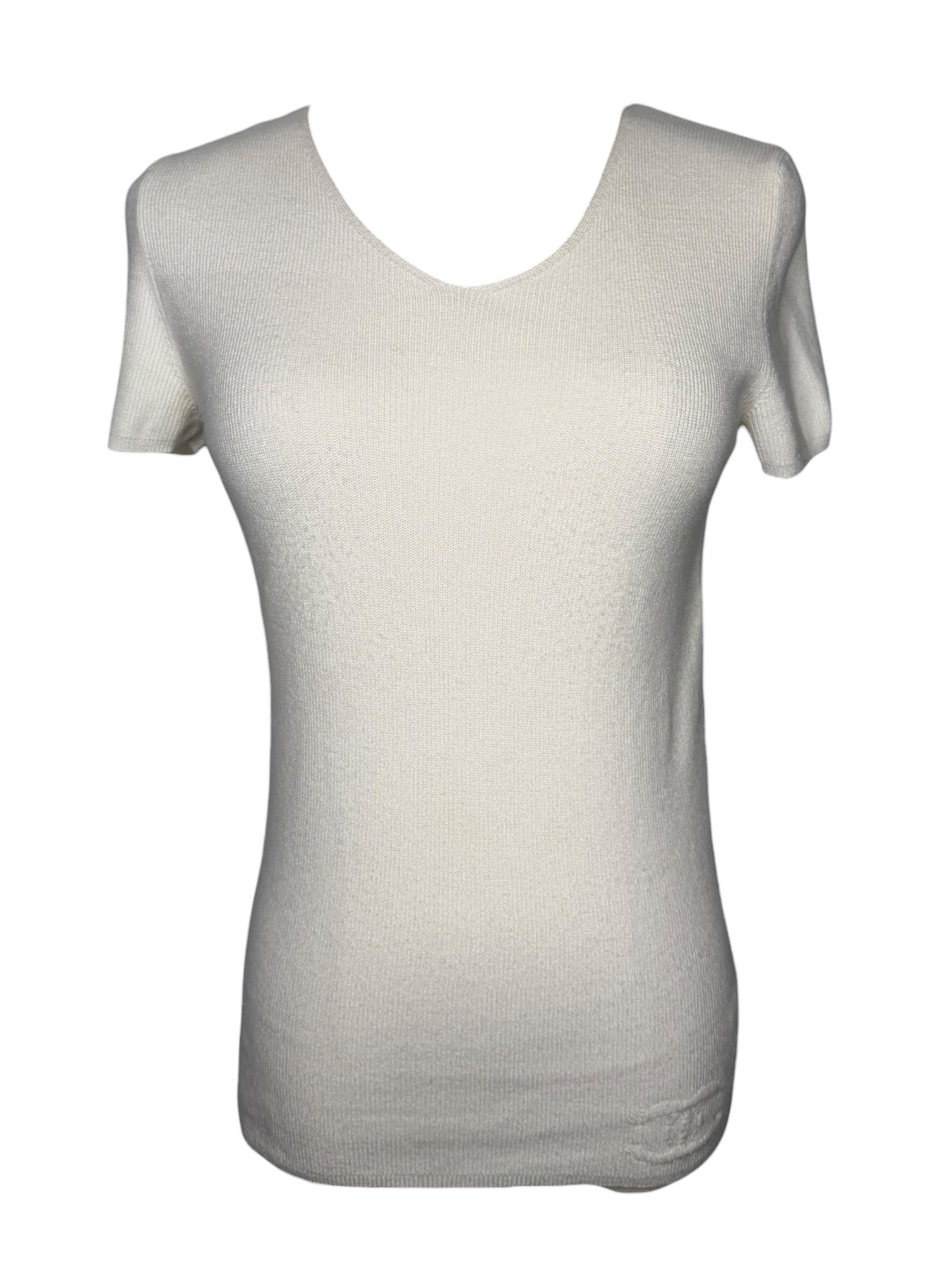 Vintage Chanel White Knit Tee