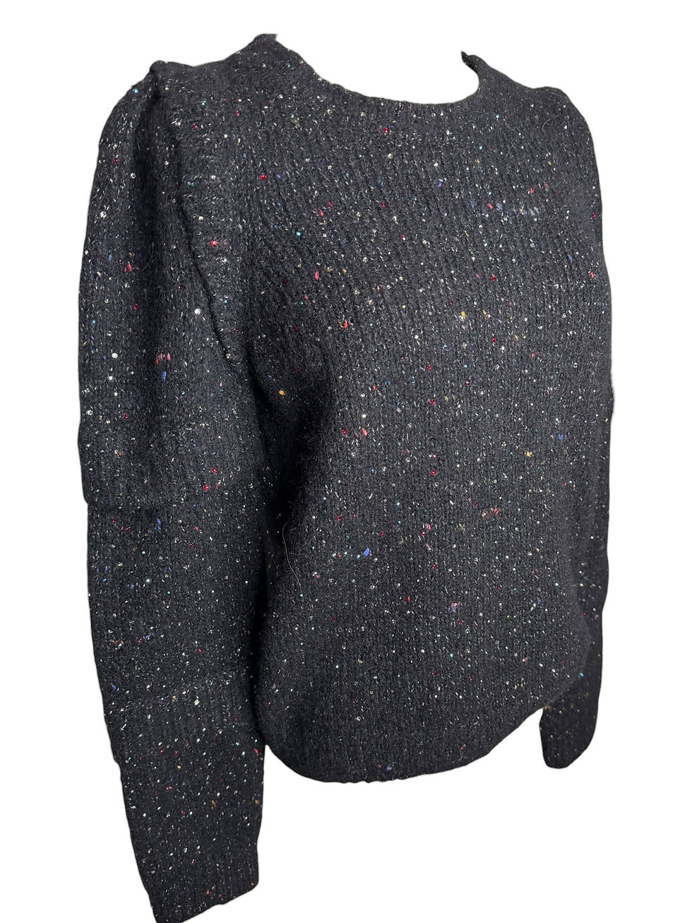Thumbnail: Chanel Black Sequin Puff Sleeve Sweater