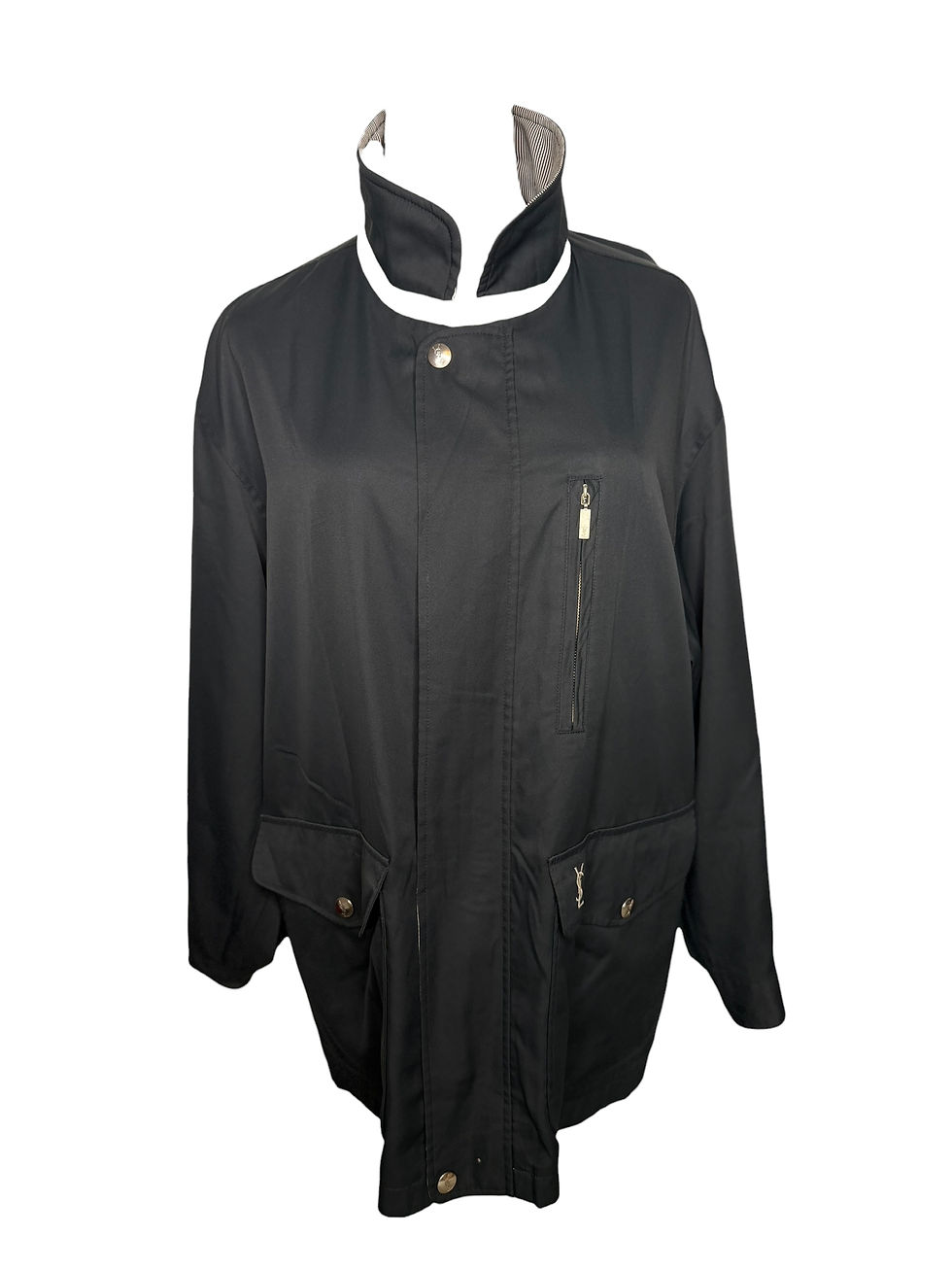 Thumbnail: Vintage YSL Beige/Navy Reversible Jacket