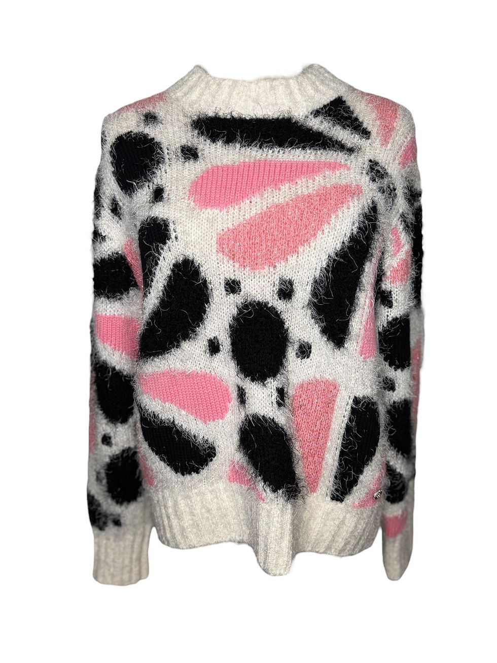 Thumbnail: Chanel 23A White/Pink/Black Cashmere Sweater