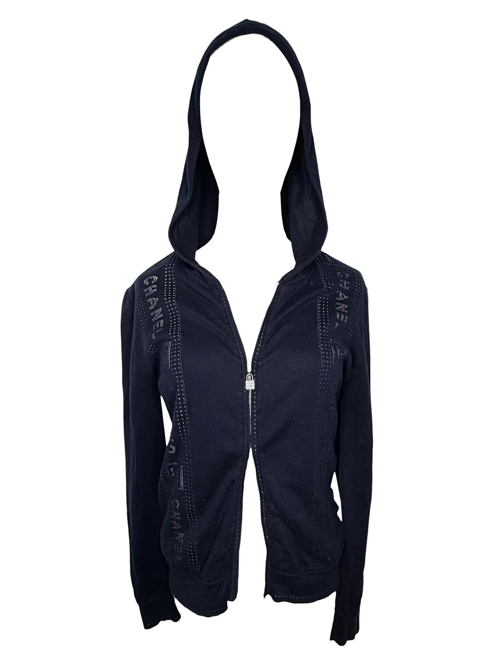 Thumbnail: Chanel 07C Navy Sportline Logo Knit Hoodie