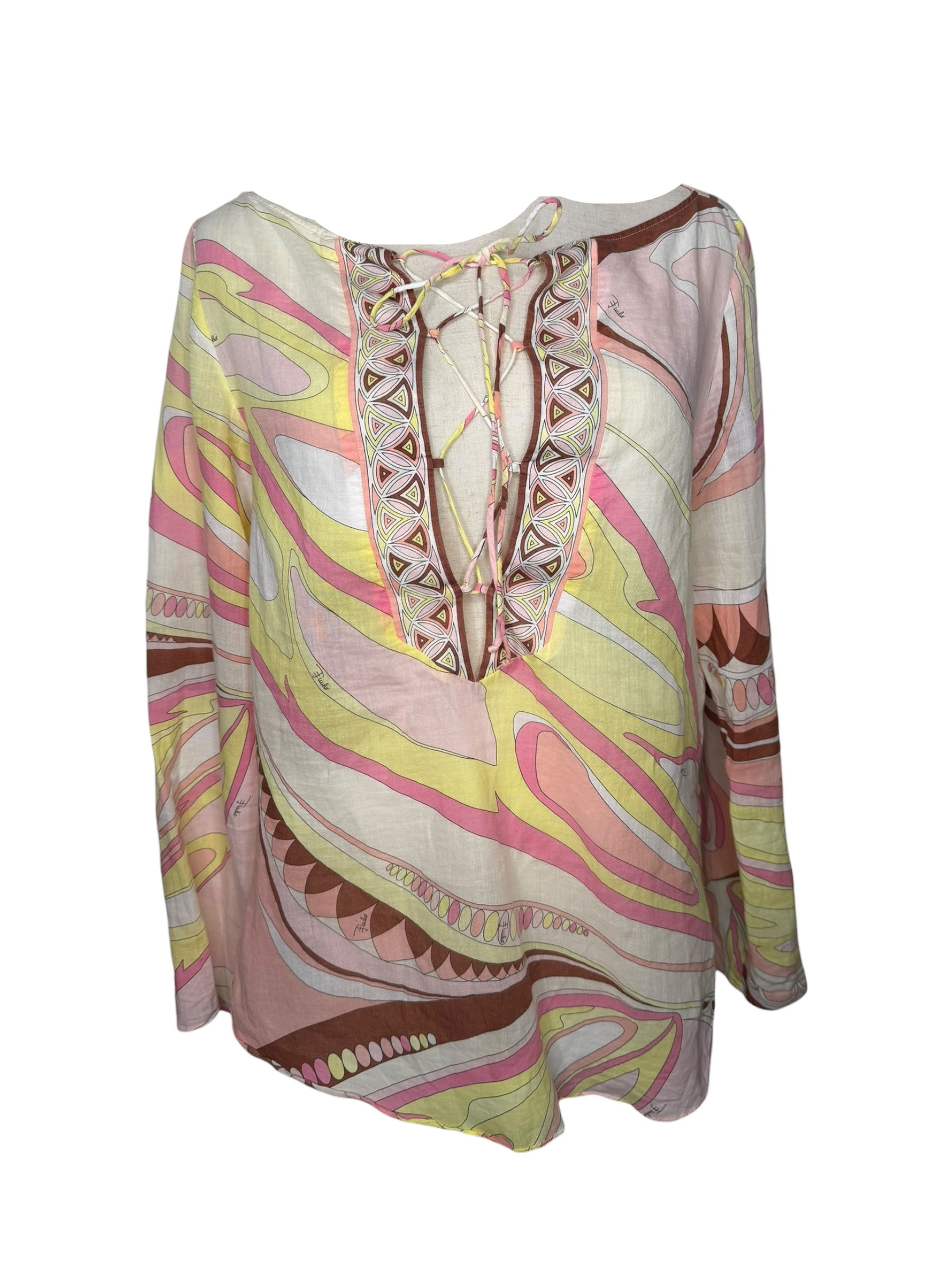 Pucci Linen Tie Top