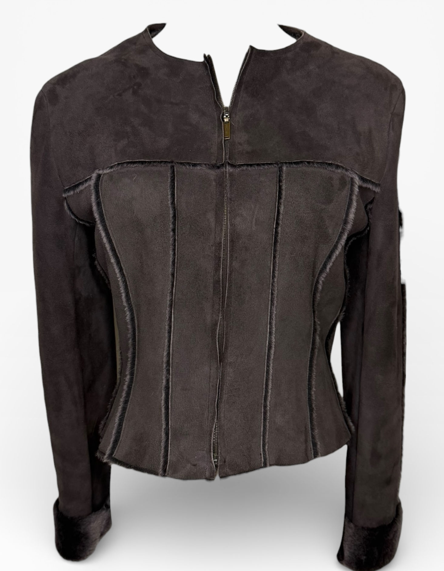Vintage Chanel Shearling Zip Jacket