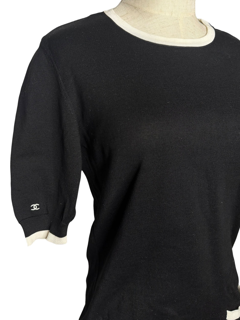 Thumbnail: Chanel Black White Cotton Tee
