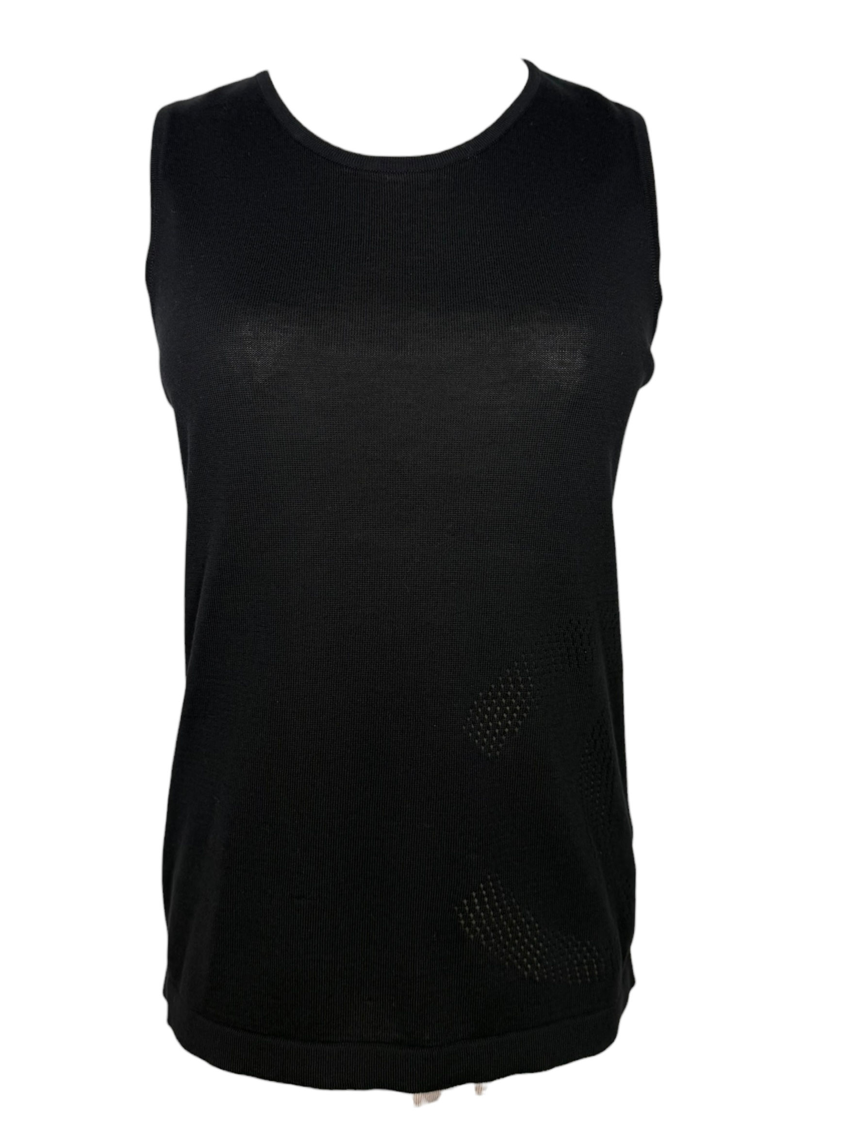 Vintage Chanel Subtle Logo Knit Tank