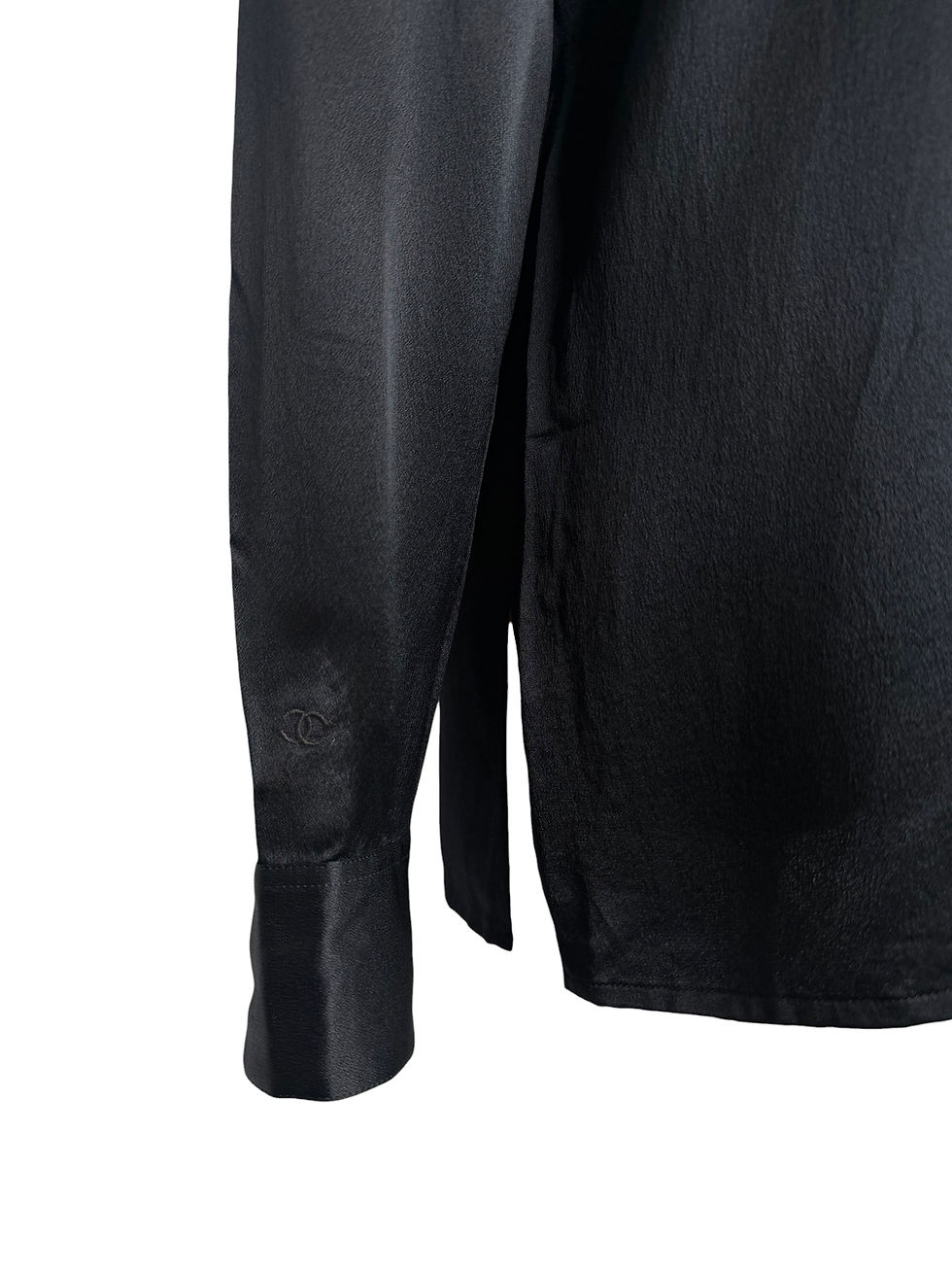 Thumbnail: Chanel Vintage Black Silk Blouse