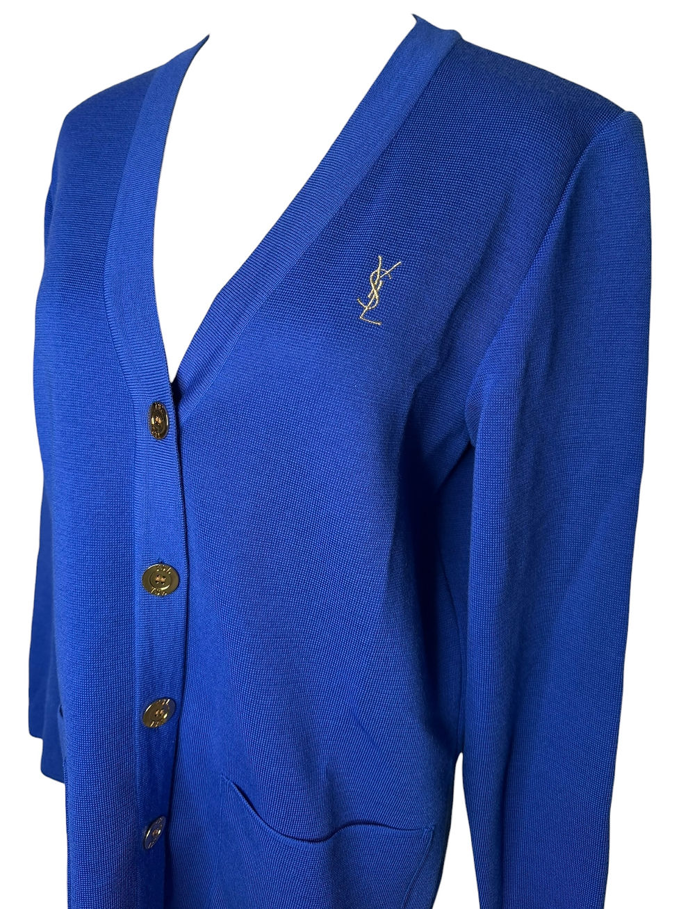 Thumbnail: Vintage YSL Blue Cardigan