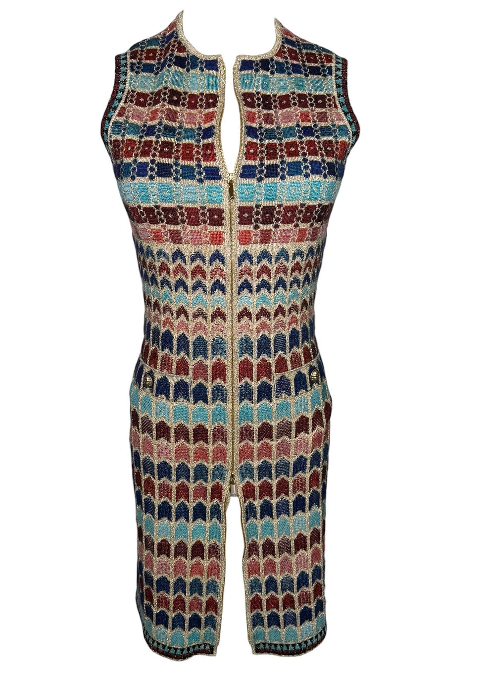 Thumbnail: Chanel 2019 Paris Egypt Metallic Knit Dress