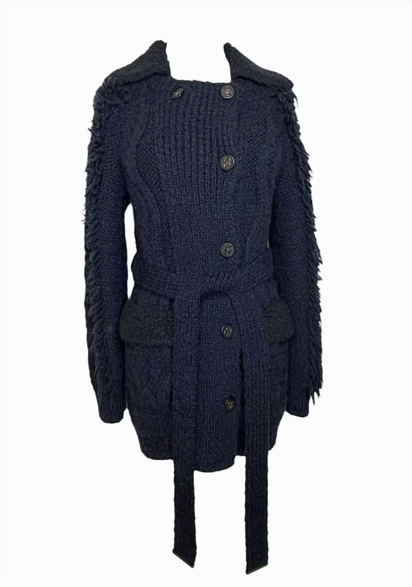 Chanel 18N Cashmere Teddy Belted Cardigan