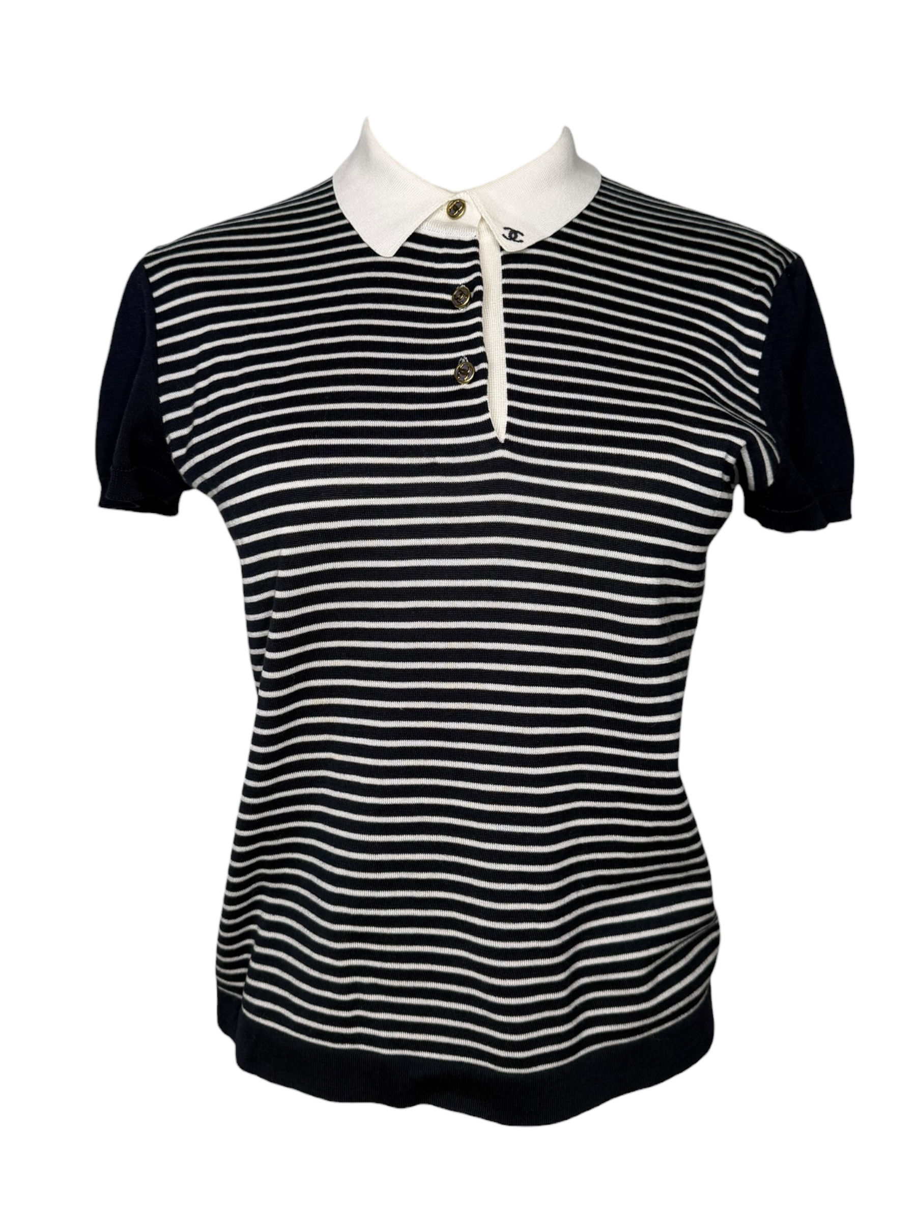 Vintage Chanel Striped Polo