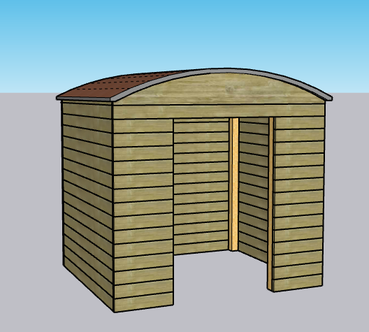 SketchUp Design of Storage Shed