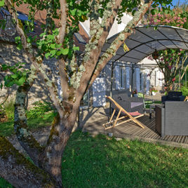 Vue du jardin Le Kouloury à Meyronne.