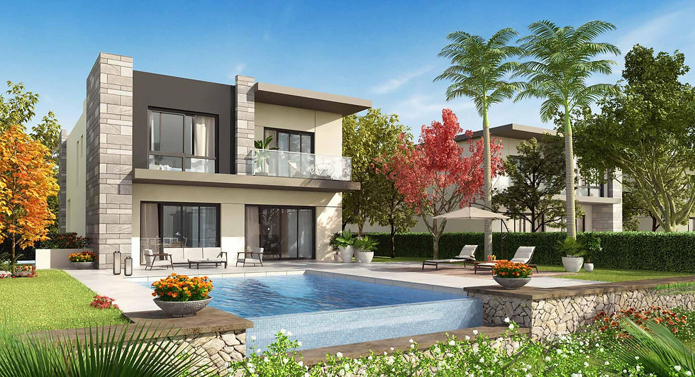 Render for villa type G in The Giselle Swan Lake Residences