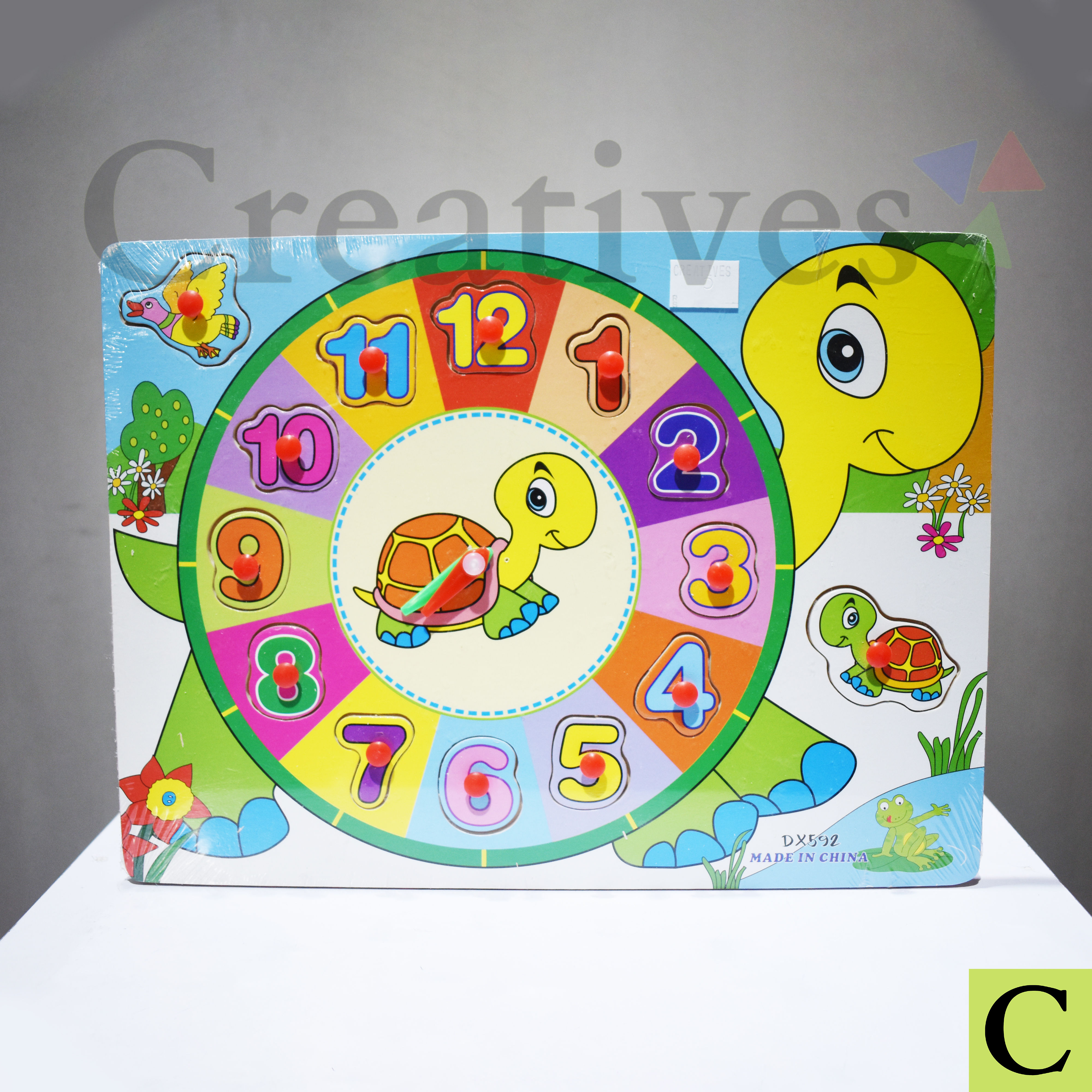 Wooden Peg Puzzle (Tortoise Clock)