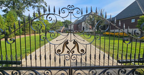 Custom designed metal gate.