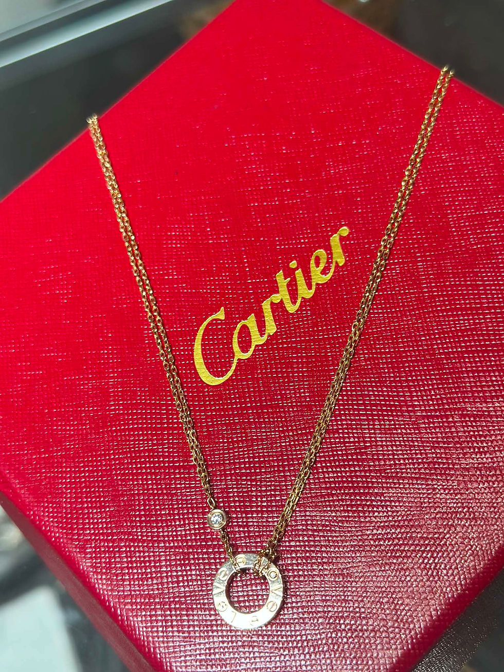 Thumbnail: Cartier Double Chain 2 Diamond Necklace 