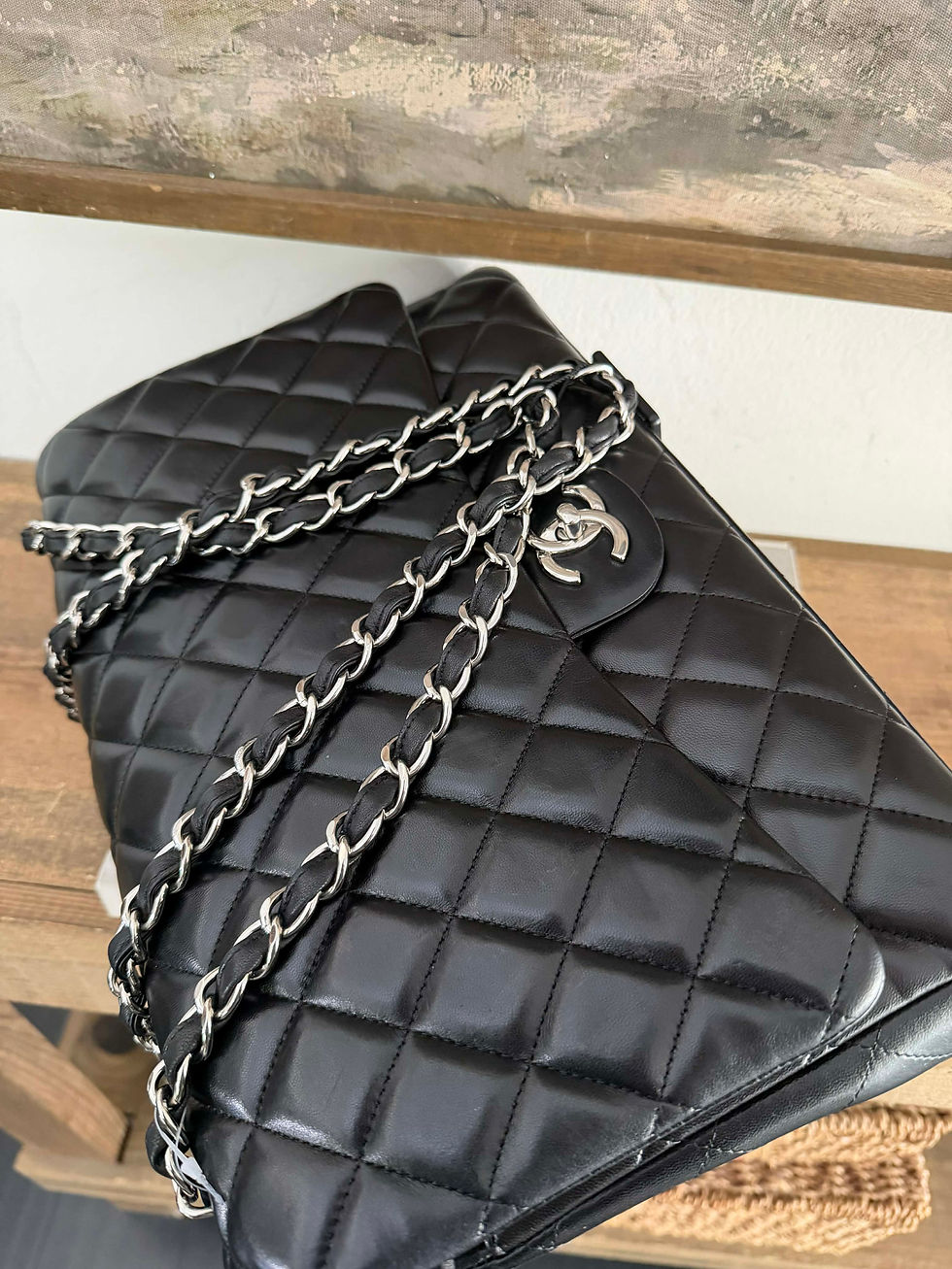 Thumbnail: Chanel Maxi Lambskin in Silver Hardware