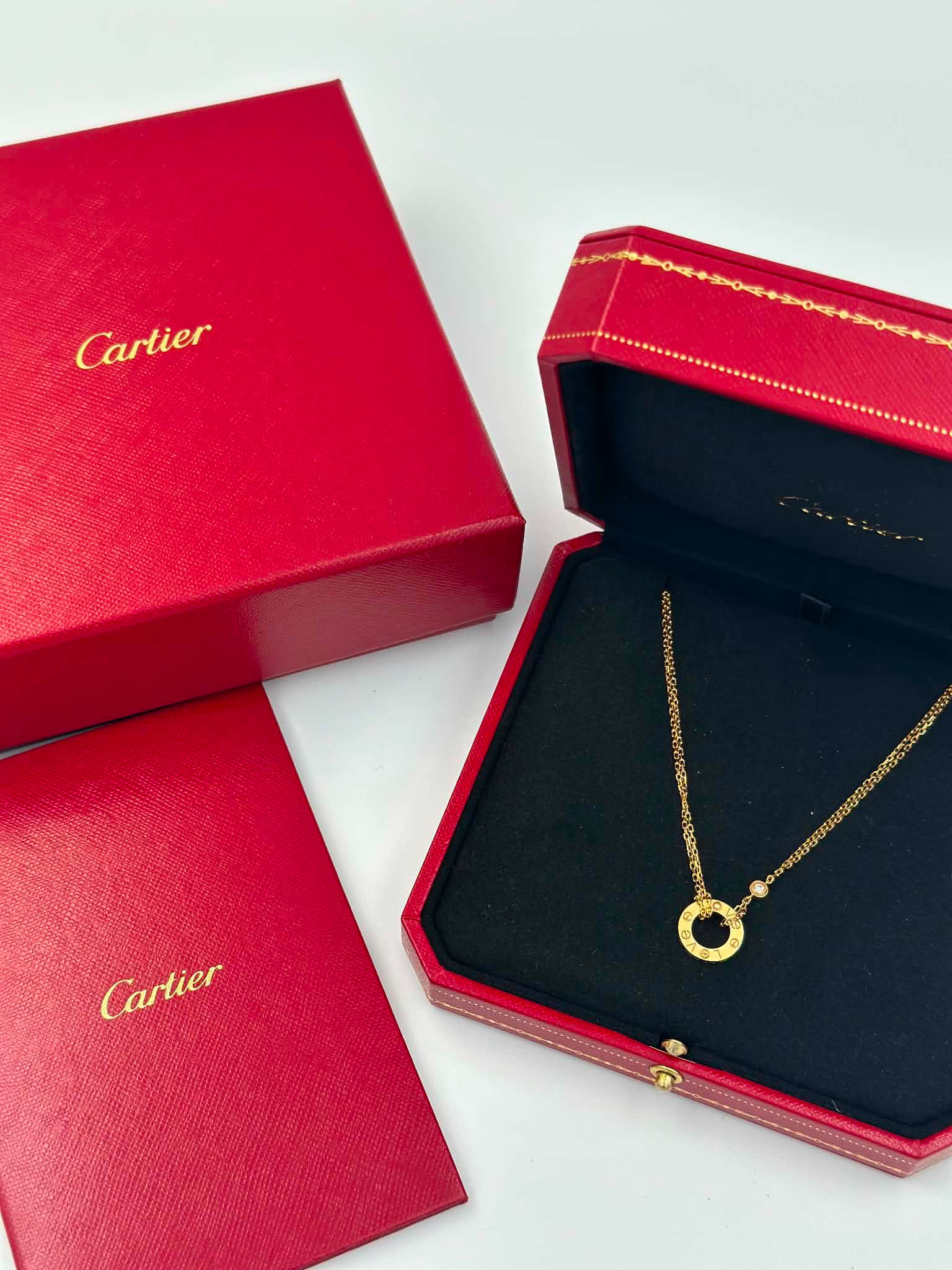 Cartier Double Chain 2 Diamond Necklace 