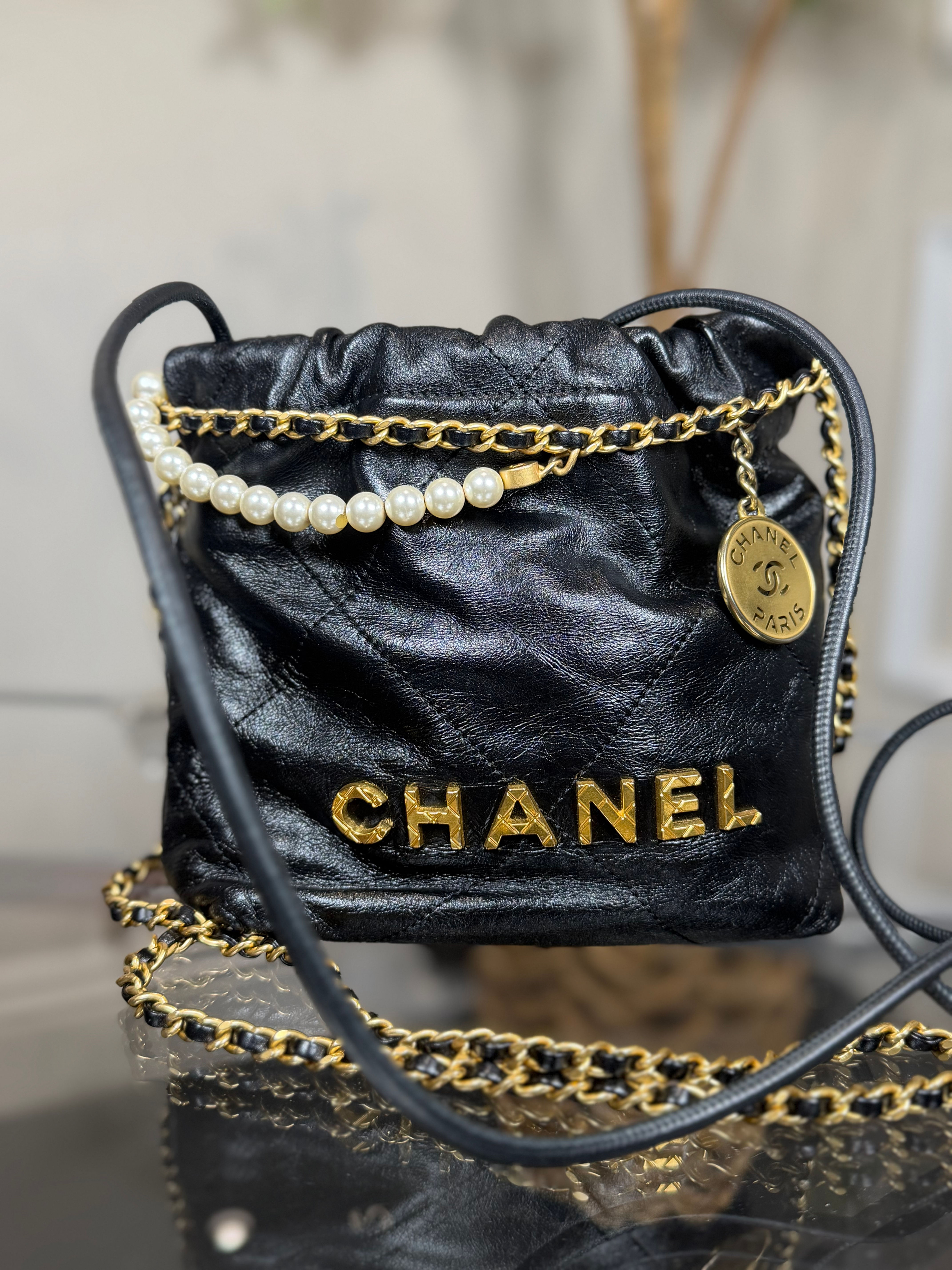 Chanel C22 Mini with Pearl