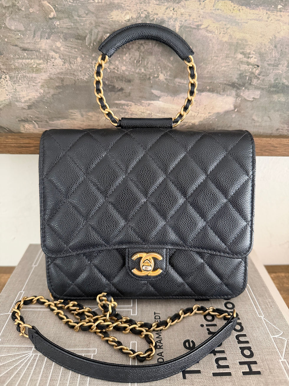 Thumbnail: Chanel Top Handle In Caviar Leather