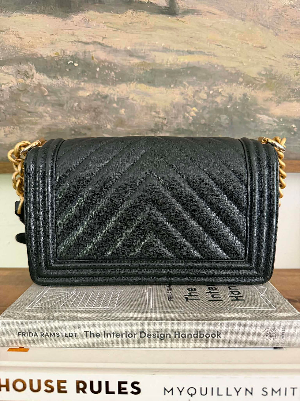 Thumbnail: Chanel Chevron Caviar Leather Old Medium