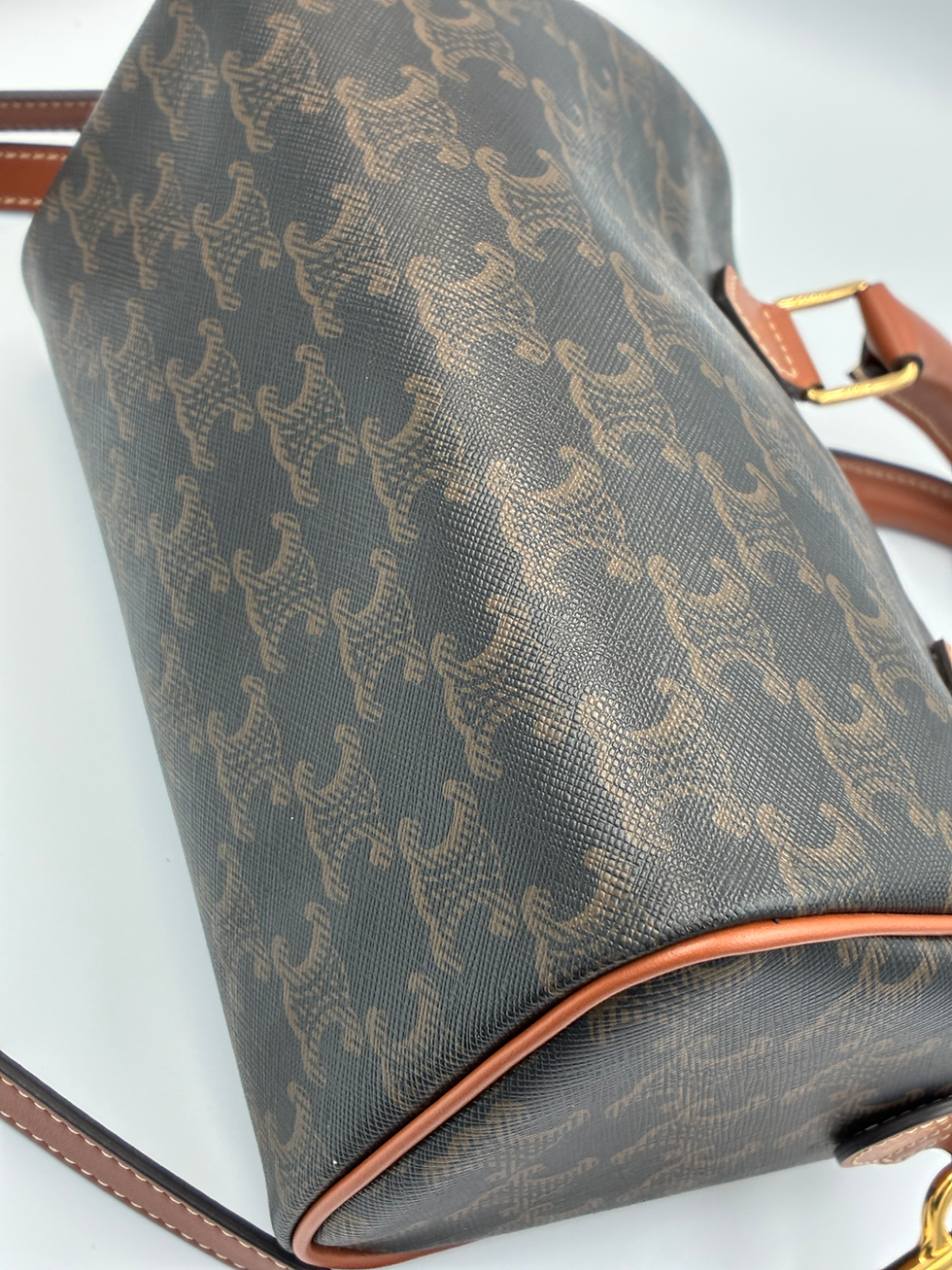 Thumbnail: Celine Triomphe Small Boston Bag (BRANDNEW CONDITION, FULLSET)