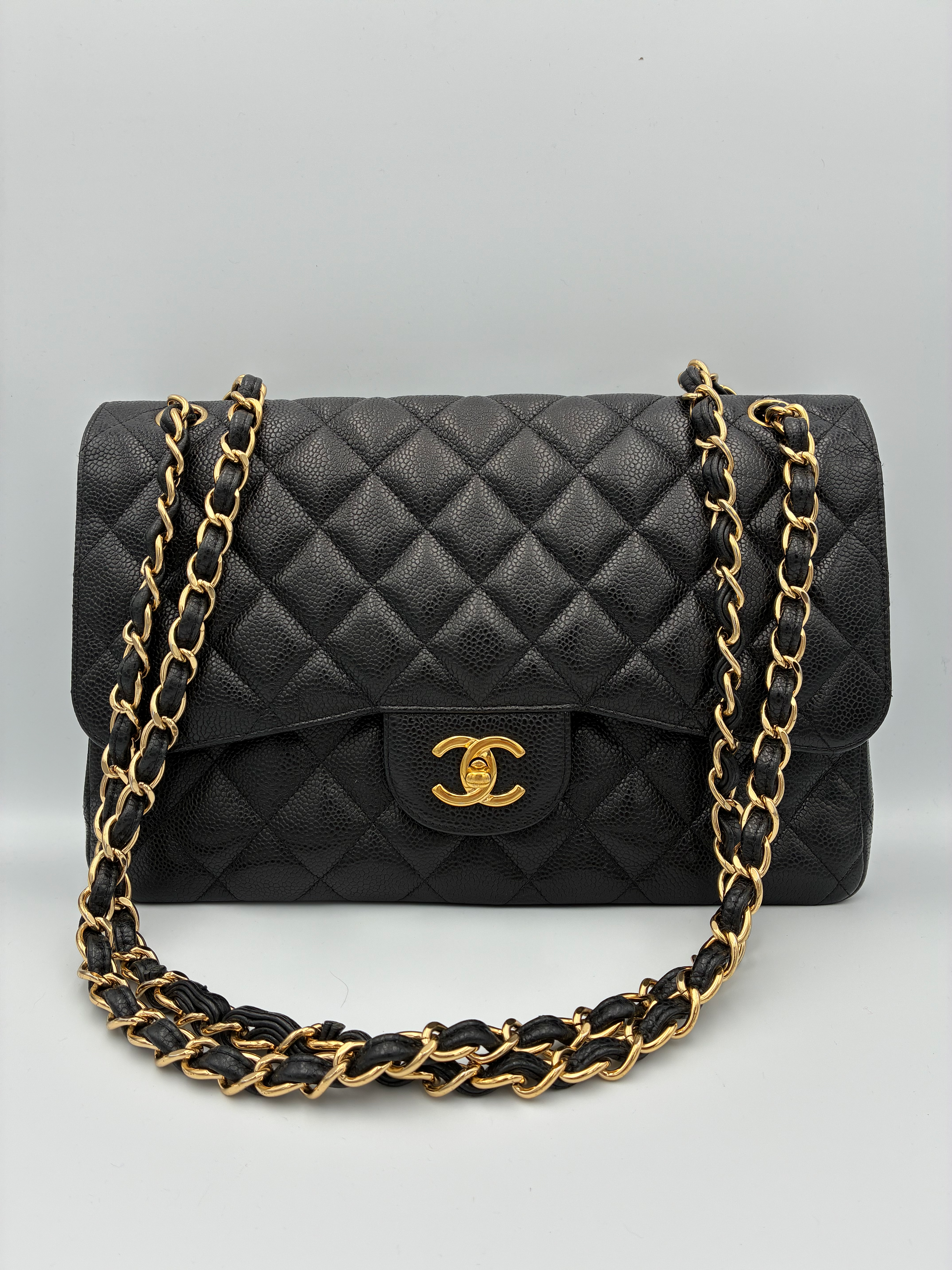 Chanel Classic Double Flap Bag – Red Quilted Caviar / Gold Hardware