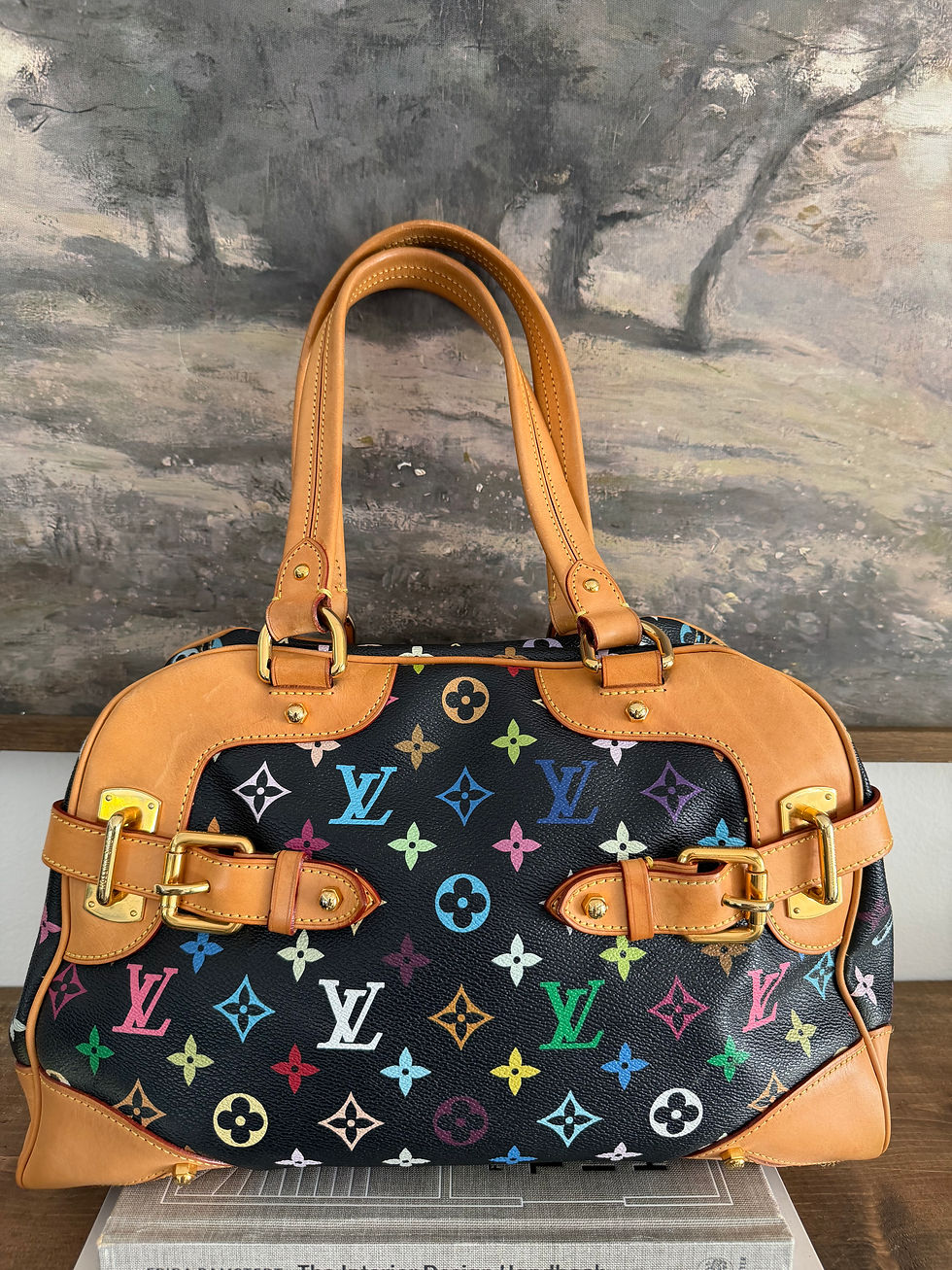 Thumbnail: ✨ Louis Vuitton Black Multicolor Greta Handbag