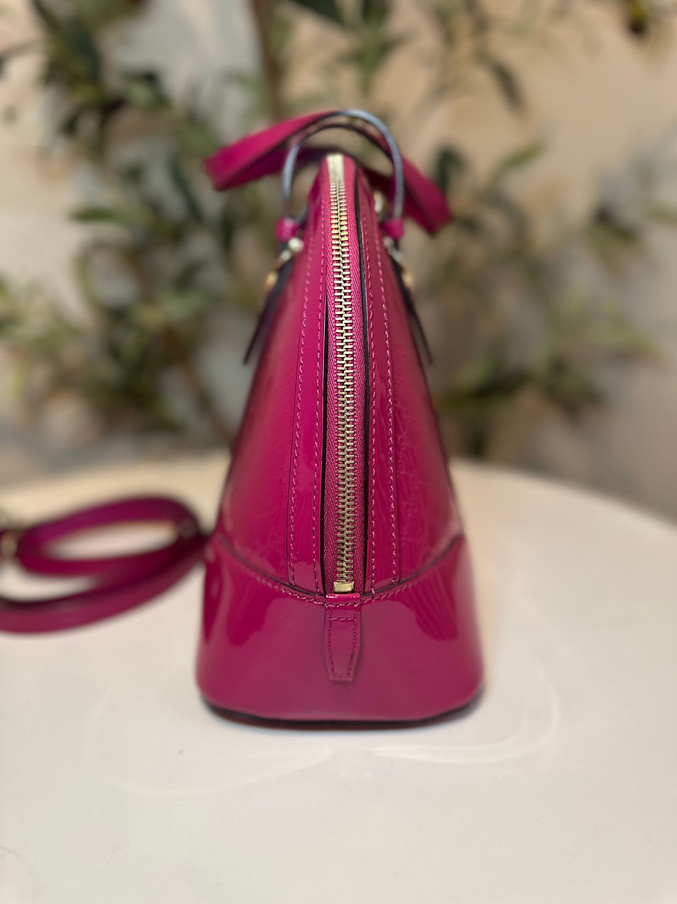 Thumbnail: Gucci Patent Microguccissima Small Handle Bag